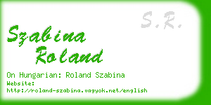 szabina roland business card